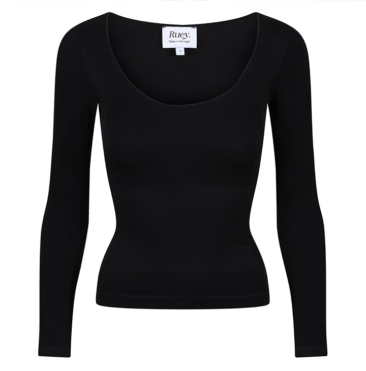 Long Sleeve Scoop Neck Tee