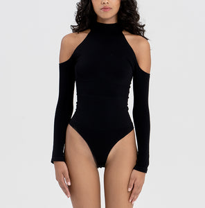 Cold Shoulder Bodysuit | This model is wearing a size XXS