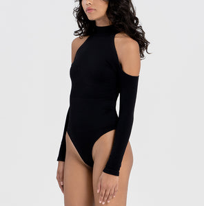 Cold Shoulder Bodysuit | This model is wearing a size XXS