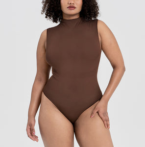 Sleeveless Turtleneck Bodysuit | This model is wearing a size L